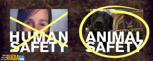 Human Safety or Animal Safety - Which one is more important?  Gun control advocates in the media want you to believe that guns are dangerous, and that nothing can prevent that.